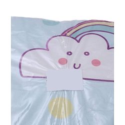 Babyhug 100% Cotton Cot Bumper Unicorn Print Regular - Blue (Cot not Included)