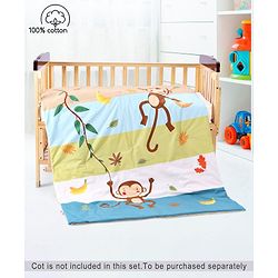 Babyhug Cotton Quilt Monkey Print - Multicolor