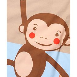Babyhug Cotton Quilt Monkey Print - Multicolor