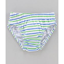 Babyhug 100% Cotton Panties Multiprint Pack of 3 - Blue White