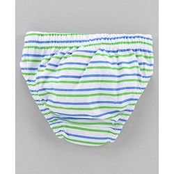 Babyhug 100% Cotton Panties Multiprint Pack of 3 - Blue White