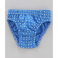 Babyhug 100% Cotton Panties Multiprint Pack of 3 - Blue White
