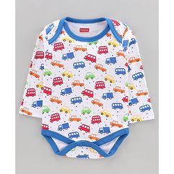 Babyhug 100% Cotton Full Sleeves Onesies Multiprint Pack of 7 - Multicolour