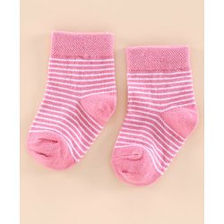 Cutewalk By Babyhug Anti Bacterial Ankle Length Socks Pack of 2 - Pink