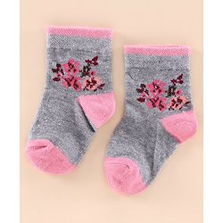 Cutewalk By Babyhug Anti Bacterial Ankle Length Socks Pack of 2 - Pink