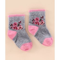 Cutewalk By Babyhug Anti Bacterial Ankle Length Socks Pack of 2 - Pink