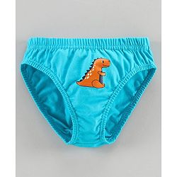 Babyhug 100% Cotton Brief Dino Print Pack of 3 - Blue