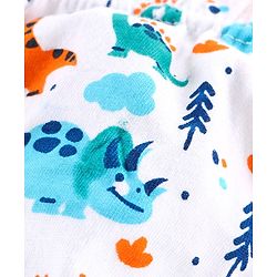 Babyhug 100% Cotton Brief Dino Print Pack of 3 - Blue
