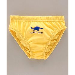 Babyhug 100% Cotton Briefs Pack of 3 - Yellow White