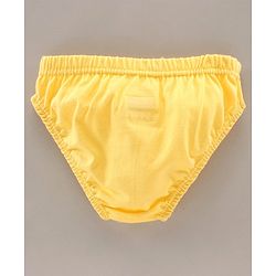 Babyhug 100% Cotton Briefs Pack of 3 - Yellow White