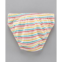 Babyhug 100% Cotton Breifs Multiprint Pack of 3 - White Navy Blue