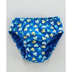 Babyhug 100% Cotton Briefs Vehicle Print Pack of 3 - Blue Yellow White