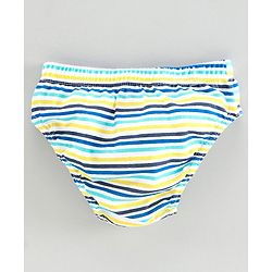 Babyhug 100% Cotton Briefs Vehicle Print Pack of 3 - Blue Yellow White