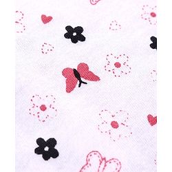 Babyhug 100% Cotton Singlet Slips Multiprint Pack of 3 - Pink White Blue