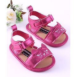 Cute Walk by Babyhug Booties Kitty Embroidery - Pink