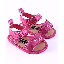Cute Walk by Babyhug Booties Kitty Embroidery - Pink