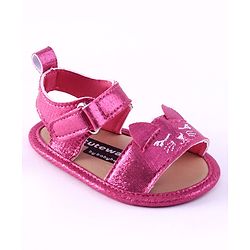 Cute Walk by Babyhug Booties Kitty Embroidery - Pink