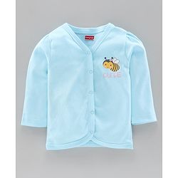 Babyhug 100%Cotton Full Sleeves Vests Honey Bee Print Pack of 2 - Blue Pink