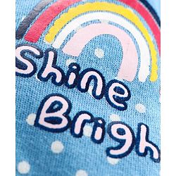 Babyhug Bootie Leggings Dots & Rainbow Print Pack Of 2 - Blue Pink
