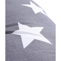 Babyhug 100% Cotton Premium Baby Lounger With Waterproof Sheet Star Print - Black