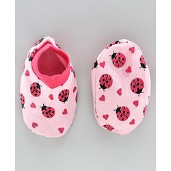 Babyhug Cap Mitten & Booties Pink - Diameter 12 cm