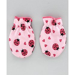 Babyhug Cap Mitten & Booties Pink - Diameter 12 cm