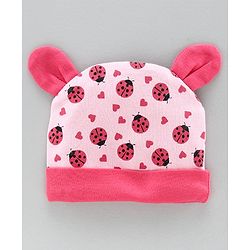 Babyhug Cap Mitten & Booties Pink - Diameter 12 cm