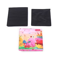 Babyhug Sto-Sit Foldable Storage Box  Cake Land - Pink & Black