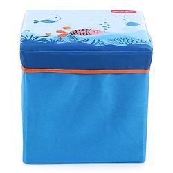 Babyhug Sto-Sit Foldable Storage Box  Fish Print - Blue
