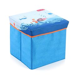 Babyhug Sto-Sit Foldable Storage Box  Fish Print - Blue
