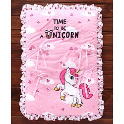 Babyhug Bedding Set Unicorn Print - Pink