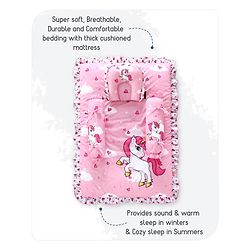 Babyhug Bedding Set Unicorn Print - Pink