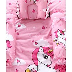 Babyhug Bedding Set Unicorn Print - Pink
