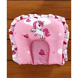 Babyhug Mosquito Net Set With Mattress Unicorn Print - Pink