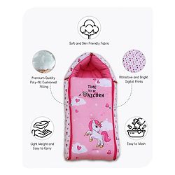 Babyhug Premium Sleeping Bag Unicorn Print - Pink