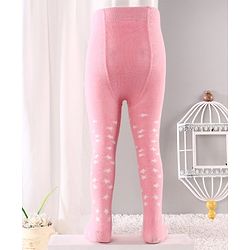 Cute Walk By Babyhug Anti-Bacterial Footed Tights Star Print - Pink
