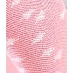 Cute Walk By Babyhug Anti-Bacterial Footed Tights Star Print - Pink