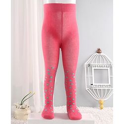 Cute Walk by Babyhug Antibacterial Polka Dot Footed Tights - Pink