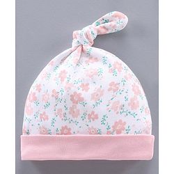 Babyhug 100% Cotton Cap Mitten & Booties Set Pink - Diameter 10 cm