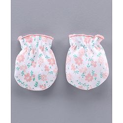 Babyhug 100% Cotton Cap Mitten & Booties Set Pink - Diameter 10 cm