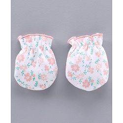Babyhug 100% Cotton Cap Mitten & Booties Set Pink - Diameter 10 cm