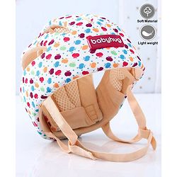 Babyhug Premium Baby Safety Helmet - White| Impact-Protection| Adjustable Fit| for Safe Crawling