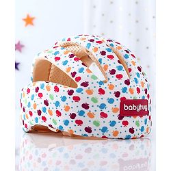 Babyhug Premium Baby Safety Helmet - White| Impact-Protection| Adjustable Fit| for Safe Crawling