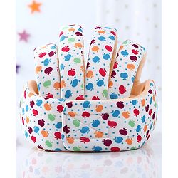 Babyhug Premium Baby Safety Helmet - White| Impact-Protection| Adjustable Fit| for Safe Crawling