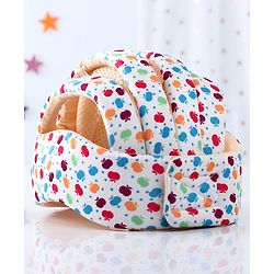 Babyhug Premium Baby Safety Helmet - White| Impact-Protection| Adjustable Fit| for Safe Crawling