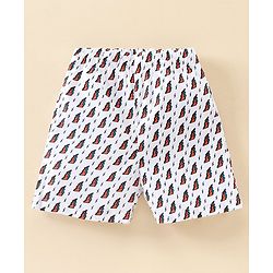 Babyhug 100% Cotton Boxer Basket Ball Print Pack of 3 - Blue