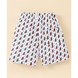 Babyhug 100% Cotton Boxer Basket Ball Print Pack of 3 - Blue