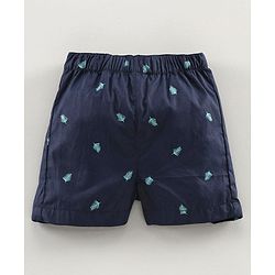 Babyhug 100% Cotton Boxers Multiprint Pack of 3 - Blue