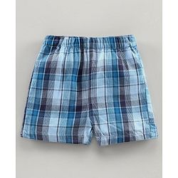Babyhug 100% Cotton Boxers Multiprint Pack of 3 - Blue