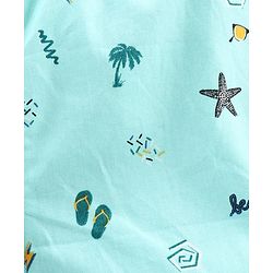 Babyhug 100% Cotton Boxers Multiprint Pack of 3 - Blue